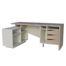 Письменный стол CONNECT 2 L SK 180×78 см. Дуб кремона котта / Стоун беж (23041-01)