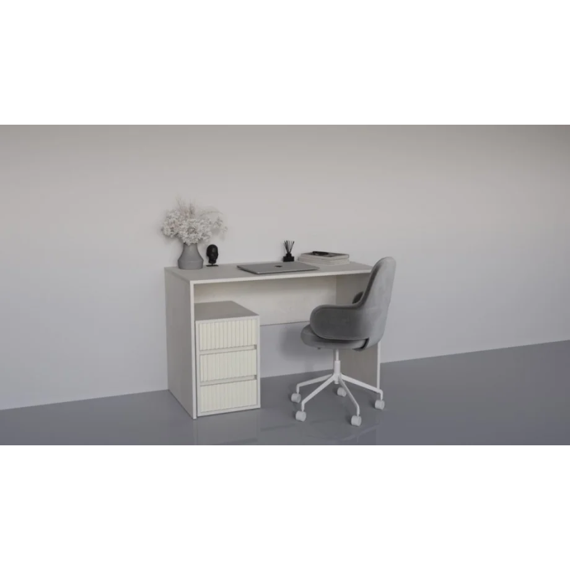 Компьютерный стол VICTOR RAL 120х60 Шелковый камень / Кремовый (22949-01)