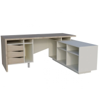 Письменный стол CONNECT 1 R SK 190×78 см. Стоун беж (23042-01)