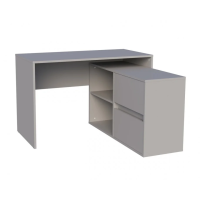 Стол письменный угловой TWIN K 120x60 Камень Серый (22946-01)