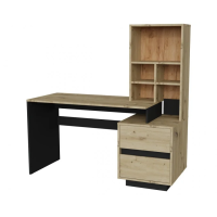 Компьютерный стол HECTOR_D/C_R 150х60 Дуб артизан / Черный (22738-01)