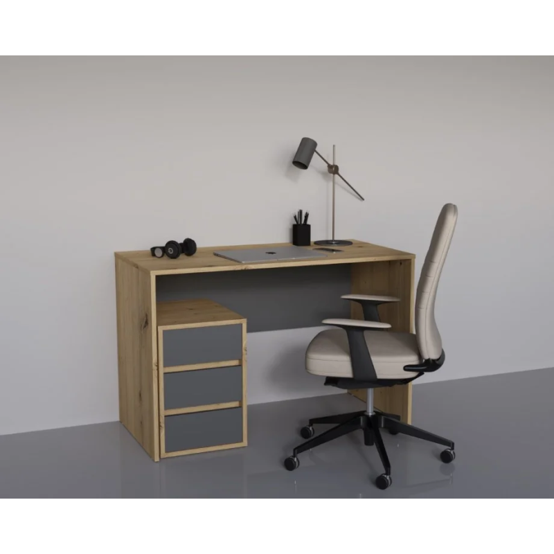 Компьютерный стол VICTOR D/А 120х60 Дуб артизан / Антрацит (22721-01)