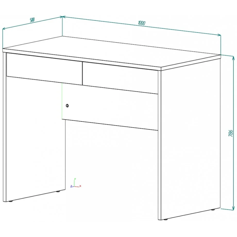 Компьютерный стол YOUNG RAL 100х50 Шелковый камень/кремовый (22726-01)