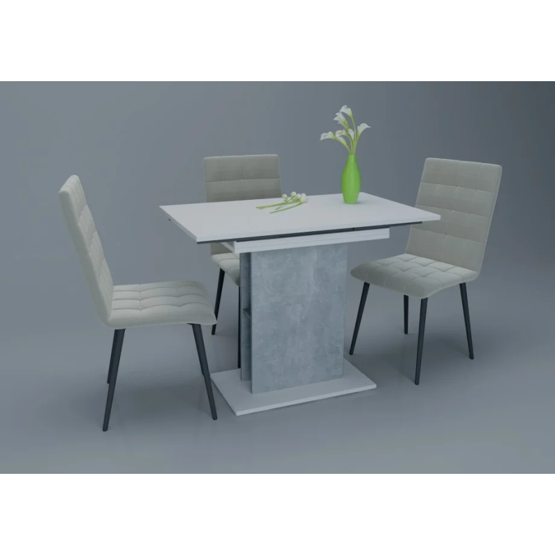 Стол обеденный раскладной обеденный Stoun 100(135)x60 см Белая Аляска / Индастриал (8302-01)