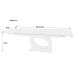 Стол OVIDIO CERAMIC 160(240)*90 белый дуб/черный каркас (23031-01)