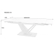 Стол FERNANDO CERAMIC 180(240)*90 травертин мат/темный орех (23028-01)