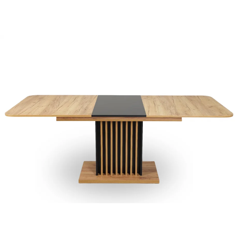 Стол обеденный раскладной TREND D-C MAX 160(210)x90 Крафт золотой / Черный (19916-01)