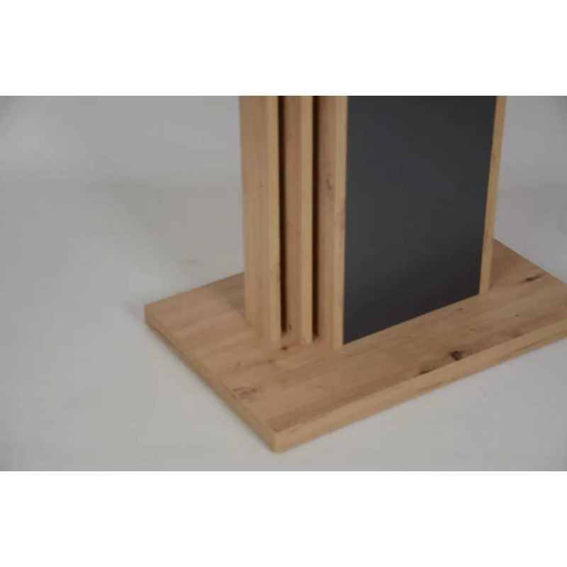 Стол обеденный раскладной SOLO A/D 110(145)x68 антрацит/дуб артизан (19640-01)