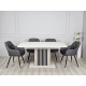 Стол обеденный раскладной CASANDRA S/A MAX 160(210)x90 шелковый камень/антрацит (19635-01)
