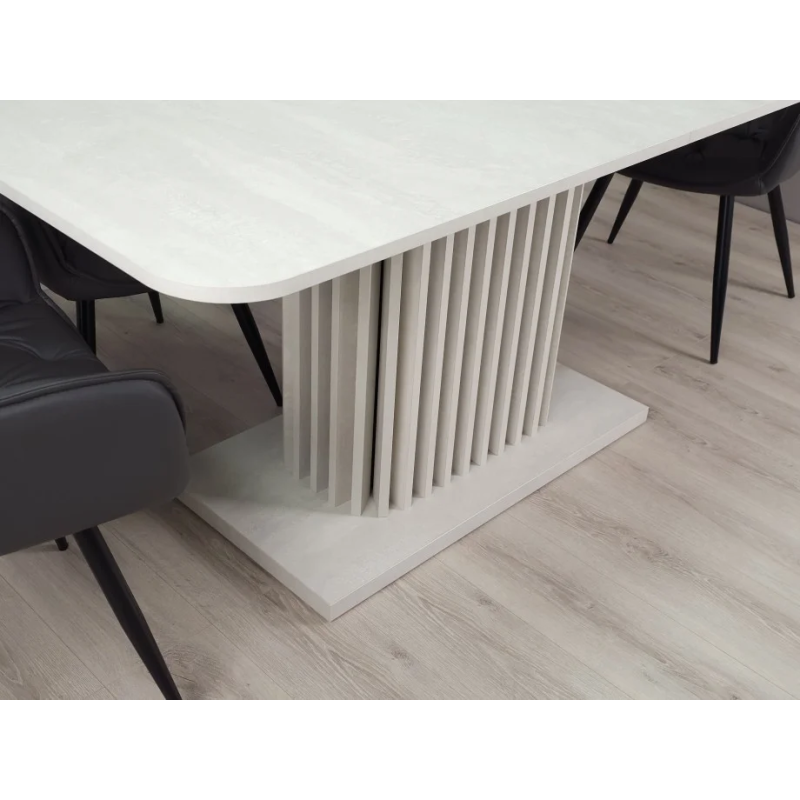 Стол обеденный раскладной CASANDRA S/A MAX 160(210)x90 шелковый камень/антрацит (19635-01)