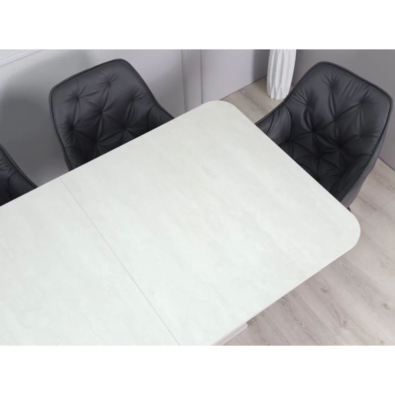 Стол обеденный раскладной CASANDRA S/A MAX 160(210)x90 шелковый камень/антрацит (19635-01)