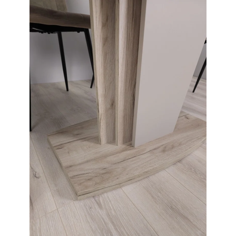 Стол кухонный раскладной AVALON_DL Дуб крафт серый Латте 140(180)х80 (19424-01)