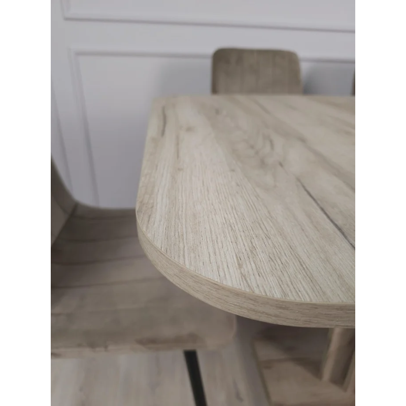 Стол кухонный раскладной AVALON_DL Дуб крафт серый Латте 140(180)х80 (19424-01)