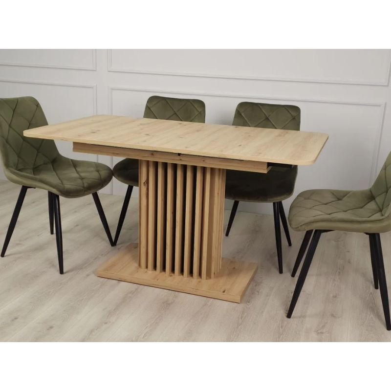 Стол обеденный Casandra 140(180)x80 Дуб артизан / Черный (19639-01)