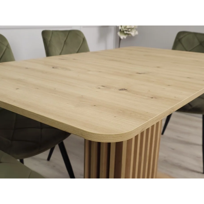 Стол обеденный Casandra 140(180)x80 Дуб артизан / Черный (19639-01)