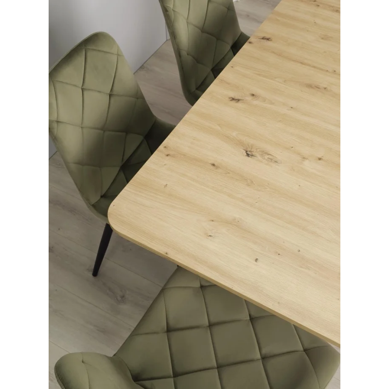 Стол обеденный Casandra 140(180)x80 Дуб артизан / Черный (19639-01)