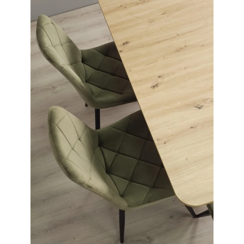 Стол обеденный Casandra 140(180)x80 Дуб артизан / Черный (19639-01)