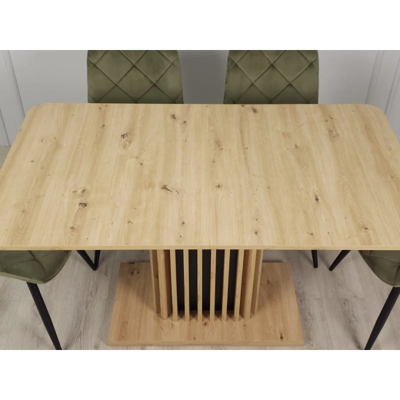 Стол обеденный Casandra 140(180)x80 Дуб артизан / Черный (19639-01)