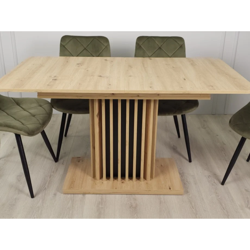 Стол обеденный Casandra 140(180)x80 Дуб артизан / Черный (19639-01)