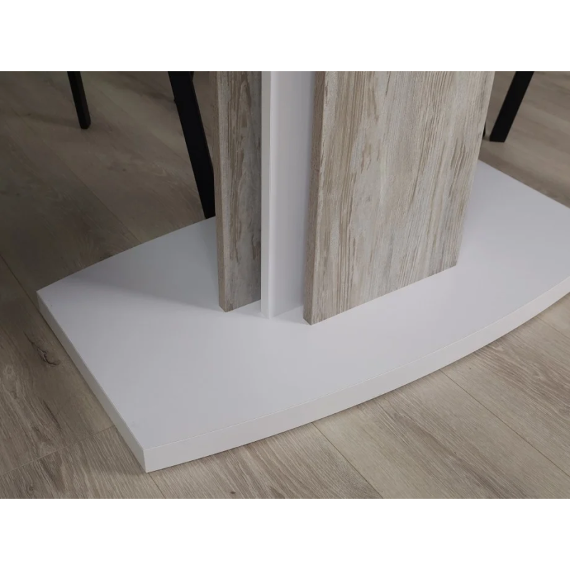 Стол кухонный раскладной FENIX AB Артвуд темный /Белый диамант 140(180)х80 (19423-01)