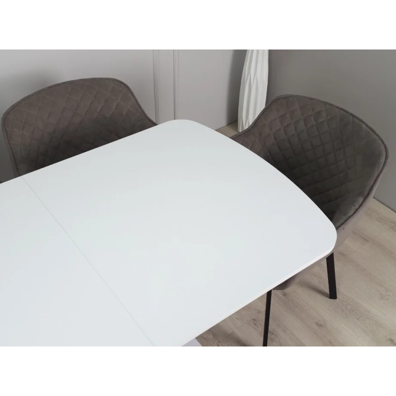 Стол кухонный раскладной FENIX AB Артвуд темный /Белый диамант 140(180)х80 (19423-01)