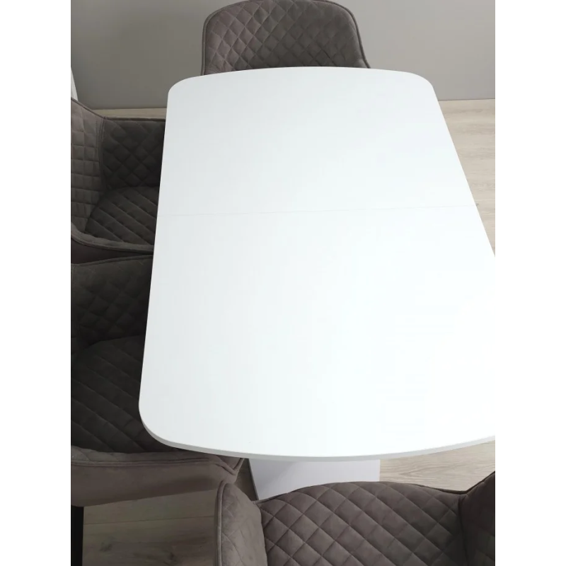 Стол кухонный раскладной FENIX AB Артвуд темный /Белый диамант 140(180)х80 (19423-01)