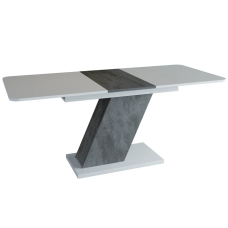 Стол обеденный раскладной Rio 140(180)x80 Белая Аляска РЕ / Угольный камень (11442-01)