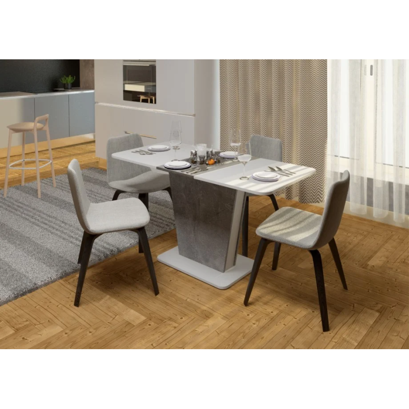 Стол обеденный раскладной обеденный Cosmo 110(145)х68 см Белая Аляска / Индастриал (16678-01)