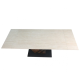 Стол FERNANDO CERAMIC 160(220)*90 травертин мат/темный орех (23035-01)