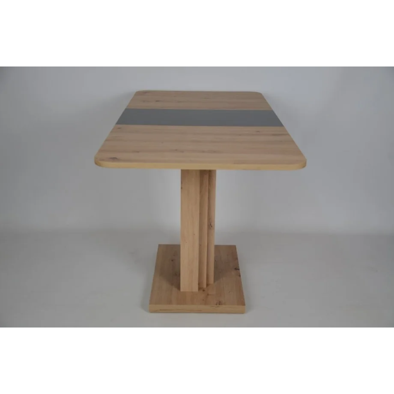 Стол обеденный раскладной SOLO A/D 110(145)x68 антрацит/дуб артизан (19640-01)