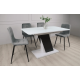 Стол обеденный Carvelo 140(180)x80 Белая Аляска / Черный Униколор (8231-01)