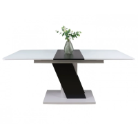Стол обеденный Carvelo 140(180)x80 Белая Аляска / Черный Униколор (8231-01)