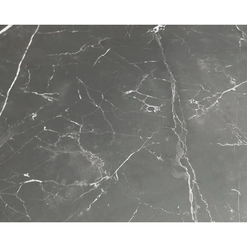 Стол обеденный раскладной OSLO CERAMIC 120(180)*80 черный глянец/черный каркас (19563-01)