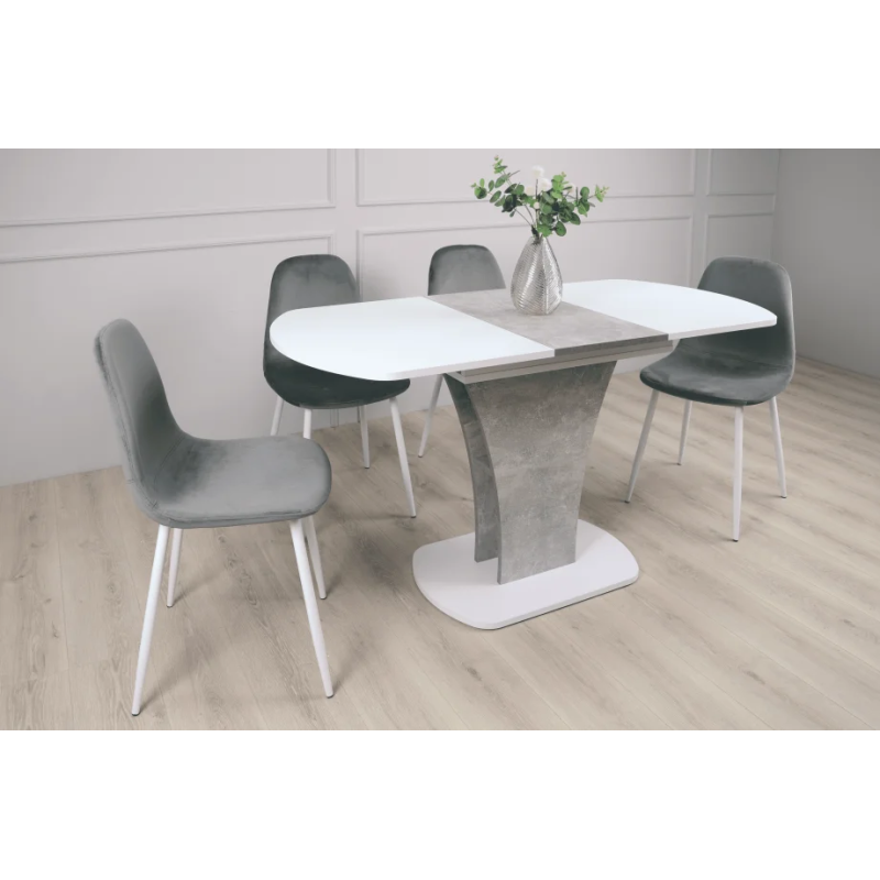 Стол обеденный раскладной Sheridan 110(145)x68 см Белая Аляска / Индастриал (8308-01)