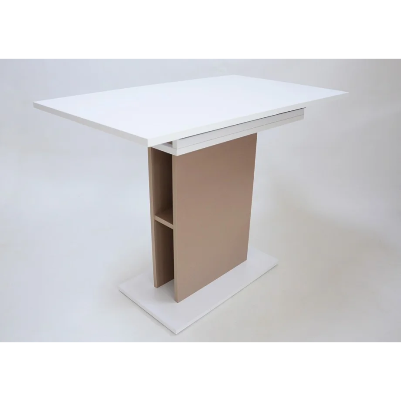 Стол обеденный раскладной Stoun 100(135)x60 см Белая Аляска / Латте (8301-01)