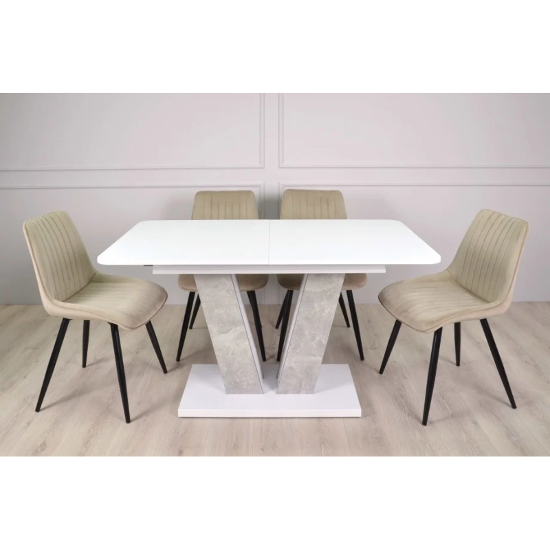 Стол обеденный раскладной Torino 140(180)x80 Белая Аляска / Индастриал (8213-01)