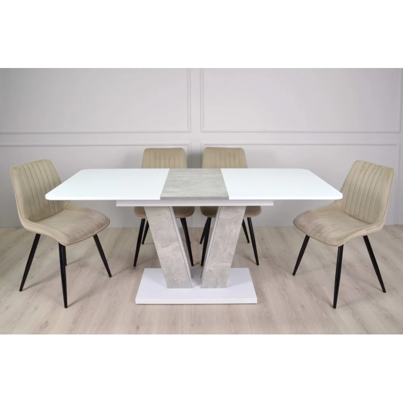 Стол обеденный раскладной Torino 140(180)x80 Белая Аляска / Индастриал (8213-01)