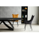 Стол раскладной керамический WILLIAM CERAMIC 180(260)*90 Песчаный камень / Черный каркас (20273-01)