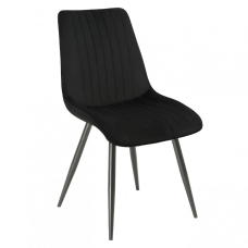 Стул кухонный ALVIS черный каркас/черный велюр (19593-01)