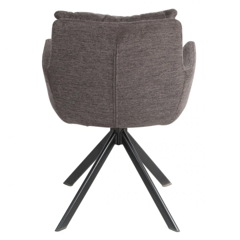 Стул кухонный HUNTER Черный каркас / Коричневый ткань оборот 180° (22140-01)