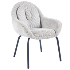 Стул BELLA черный каркас/светло-серый ткань (21249-01)