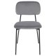 Стул кухонный MILO Черный каркас / Серый (22144-01)