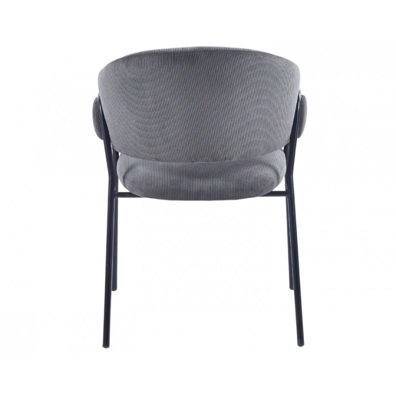 Стул обеденный KAY Черный каркас / Серый фактурный вельвет (20772-01)