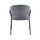 Стул обеденный KAY Черный каркас / Серый фактурный вельвет (20772-01)