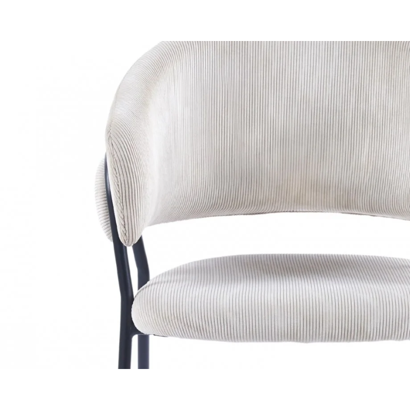 Стул обеденный KAY Черный каркас / Светло-бежевый фактурный вельвет (20774-01)