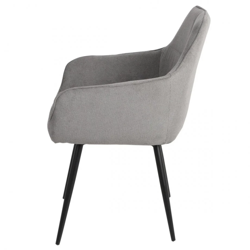 Стул кухонный DAVID Черный каркас / Серая ткань (22139-01)