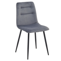 Стул кухонный RUBY Черный каркас / Серый велюр (20135-01)