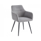 Стул кухонный Ernest Черный каркас / Светло-серая ткань вельвет (20765-01)
