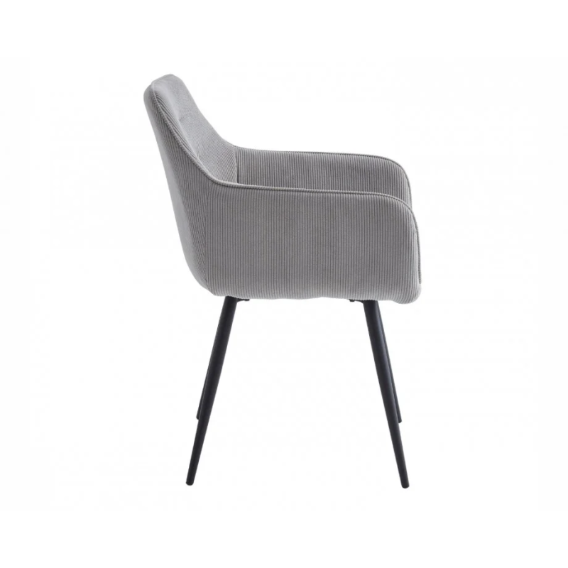 Стул кухонный Ernest Черный каркас / Светло-серая ткань вельвет (20765-01)