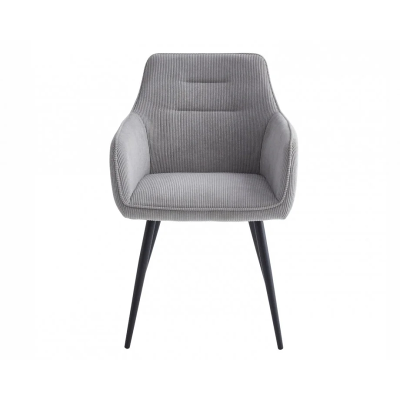 Стул кухонный Ernest Черный каркас / Светло-серая ткань вельвет (20765-01)